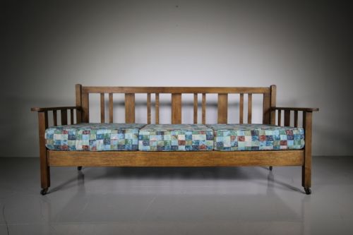 1920’S Heals of London Oak Sofa – Labelled