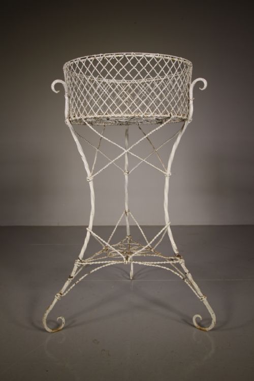 Large English 19th Century Antique Wirework Planter