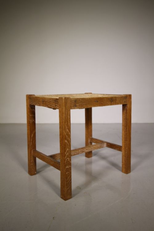 Edwardian Heals Antique Oak Stool