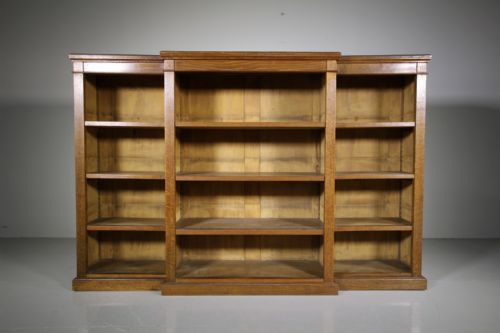 19th Century Antique Oak Open Bookcase by James Shoolbred