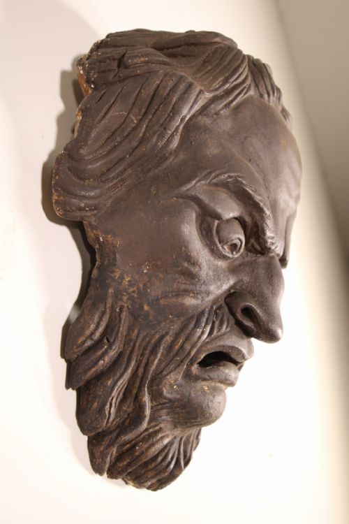 Large 19th Century Antique Theatre Plaster Facial Mask