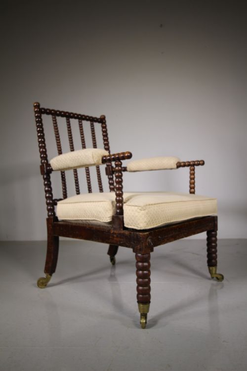 Regency English Antique Bobbin Armchair