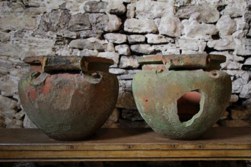 Large Pair of Original Edwardian Antique Compton Garden Urns