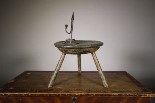 18th Century Welsh Antique Cheese Stand in Original Paint
