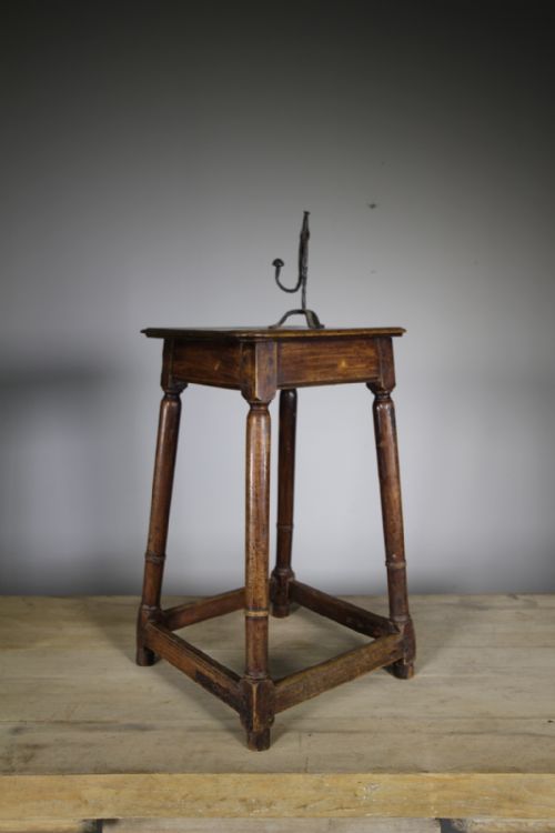 
Beautiful 18th Century Fruitwood Antique Stool