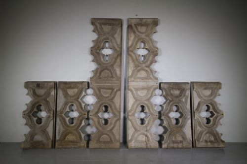 Six Fabulous English 19th Century Gothic Oak Carved Sections