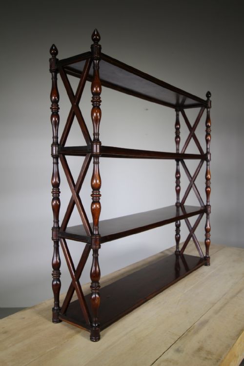 English 19th Century Antique Mahogany Wall Shelves