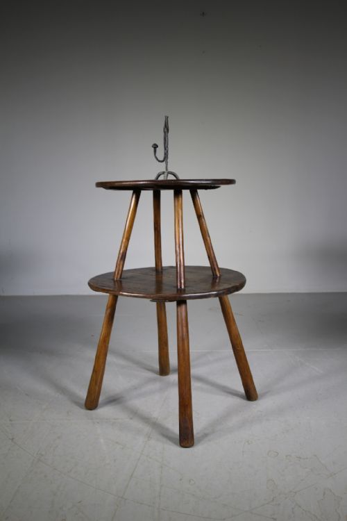 Unusual English 19th Century Antique Two Tier Side Table