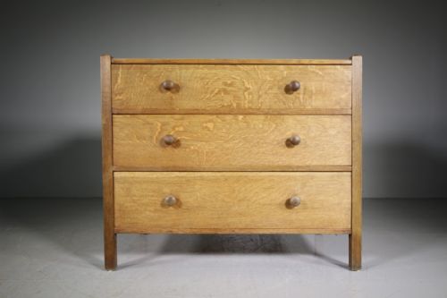 Heals Antique Oak Letchworth Chest of Drawers