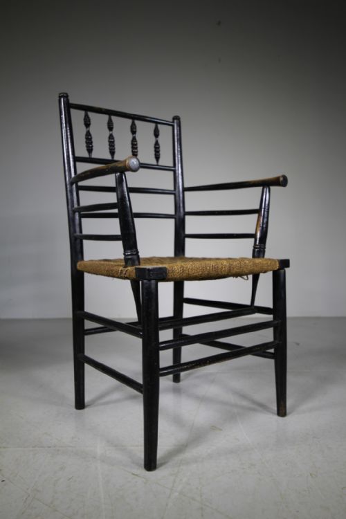 
19th Century Antique Sussex Chair by Morris & Co
