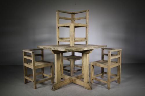 1930’S Heals of London Teak Garden Table & Chairs