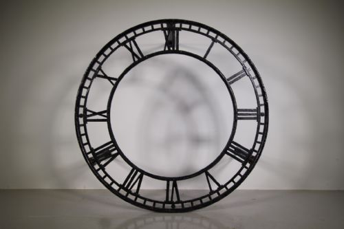
Large English 19th Century Antique Cast Iron Clock Dial

