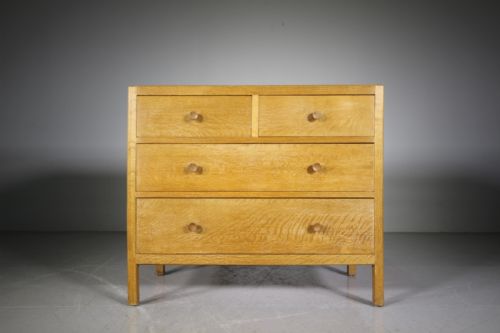 Heals of London Antique Oak Chest of Drawers – Labelled