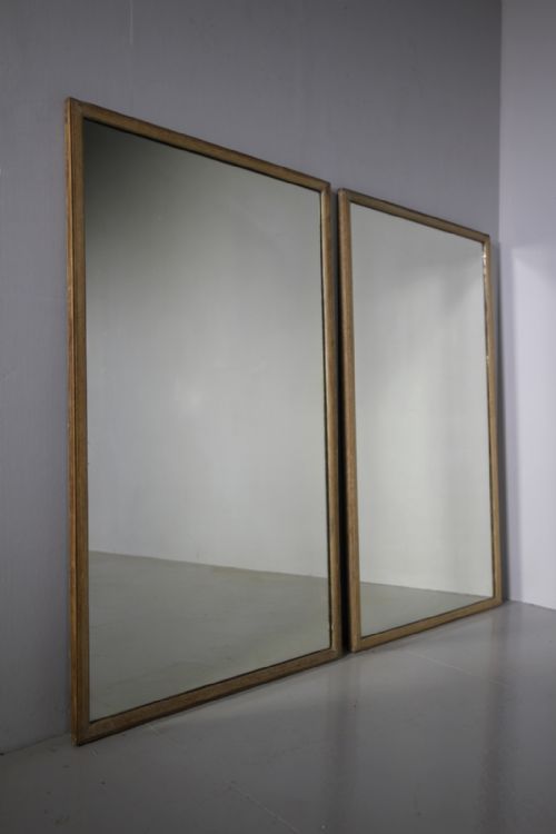 Pair of Edwardian Antique Oak Wall Mirrors