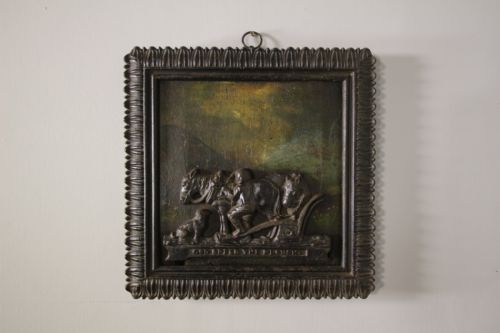 Regency Antique Cast Iron Farming Plaque