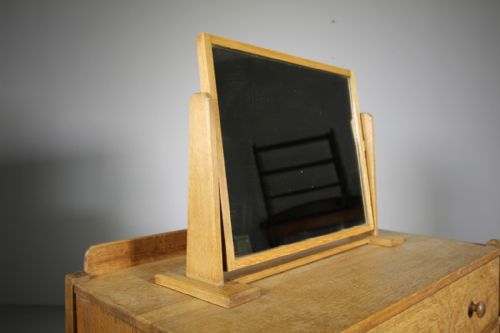 1930’S Large Oak Dressing Mirror by Gordon Russell – Labelled