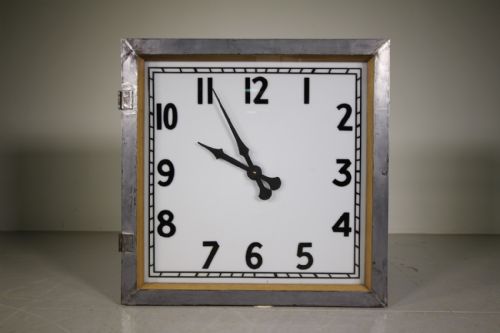 Large English 1930’S Factory Wall Clock – Working