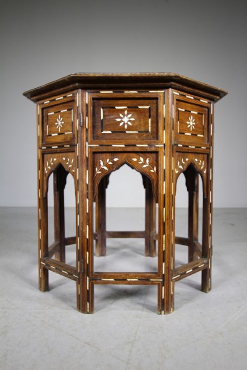Late 19th Century Antique Hoshiarpur Side Table