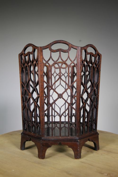Amazing Edwardian Antique Mahogany Paper Bin