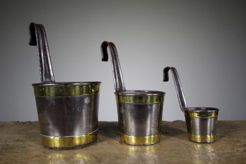 

Rare Set of English 19th Century Antique Dairy Milk Measures
