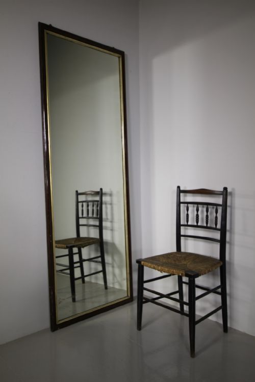 Large 19th Century English Antique Original Painted Mirror