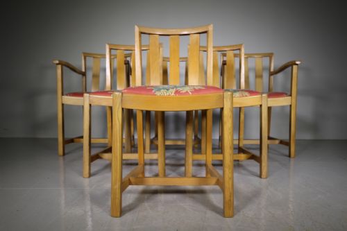 
Set of Six 1930’S Heals Oak Dining Chairs
