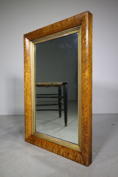 Handsome Early 19th Century Antique Birds Eye Maple Mirror