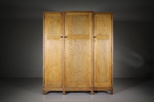 Heals of London Antique Oak Triple Wardrobe