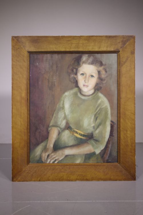 Wonderful 1930’S Portrait Oil Painting by Sybil Trist