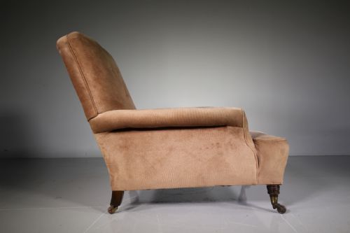 Deep English 19th Century Antique Armchair
