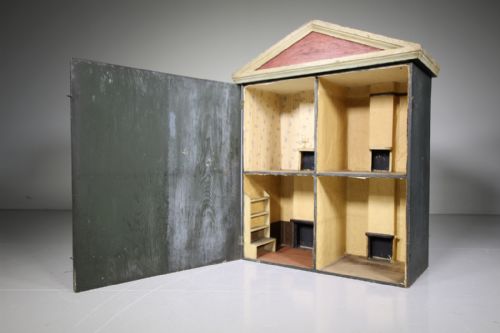 English 19th Century Antique Dolls House in Original Paint
