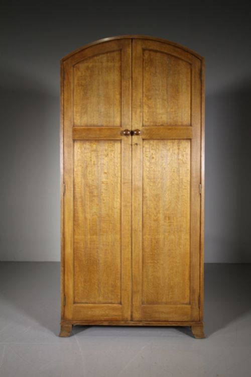 Heals of London 1930’S Dome Top Oak Wardrobe