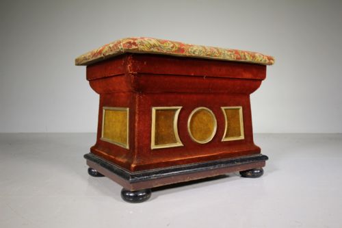 William IV English Antique Upholstered Ottoman