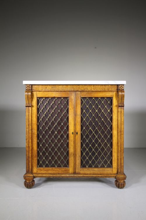 William IV English Antique Oak Cabinet