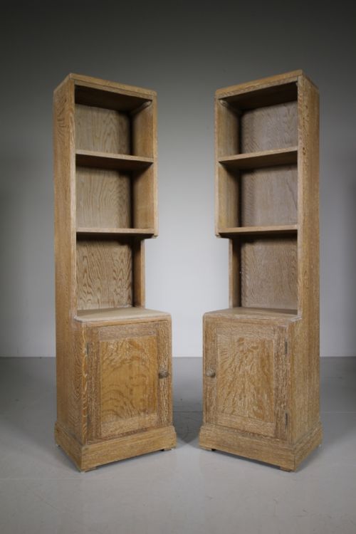 Rare Pair of Heals 1920’S Oak Bedside Cabinets