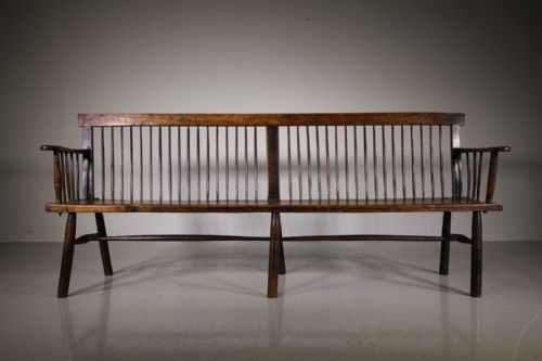 Rare 18th Century Welsh Antique Primitive Long Bench Seat