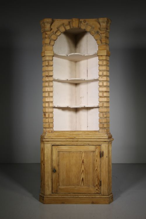 Rare 18th Century English Architectural Pine Cupboard