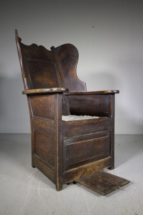Large 18th Century Period Oak Antique Yorkshire Lambing Chair