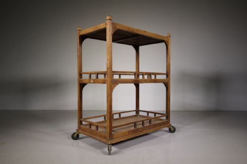 Edwardian Antique Teak Trolley by Hughes Bolckow & Co