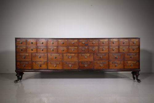 Fabulous Large English 19th Century Antique Apothecary Drug Run