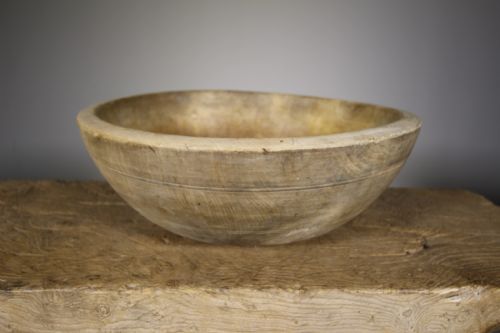 
Large English 19th Century Antique Sycamore Dairy Bowl
