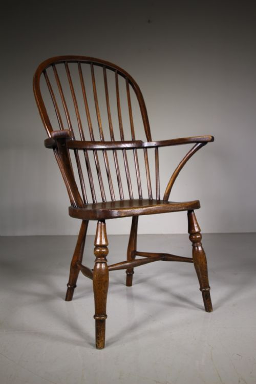 19th Century Antique Stick Back Windsor Chair – Stamped