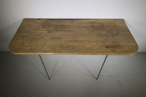 19th Century Antique Greenhouse / Potting Shed Drop Down Table in Paint