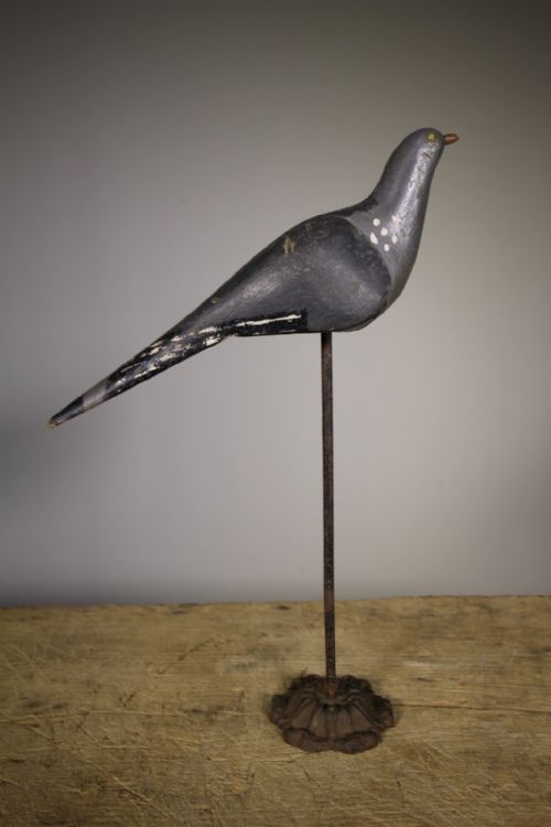 Original English Edwardian Antique Decoy Pigeon