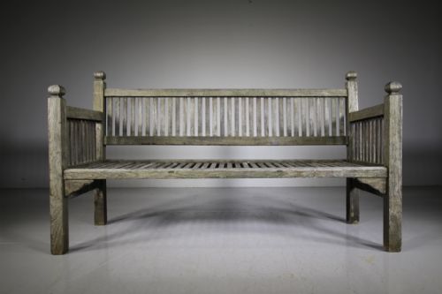 Long Heals of London Antique Teak Garden Bench Seat