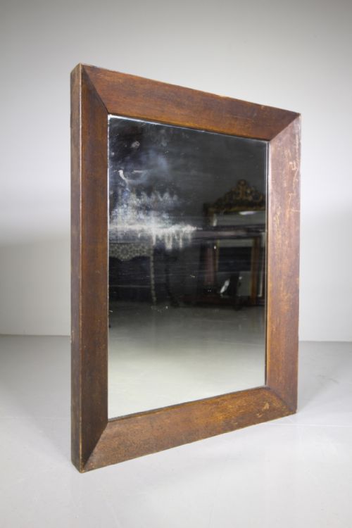 English 18th Century Antique Oak Wall Mirror
