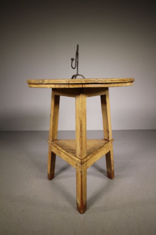 English Antique Original Painted Pine Cricket Table
