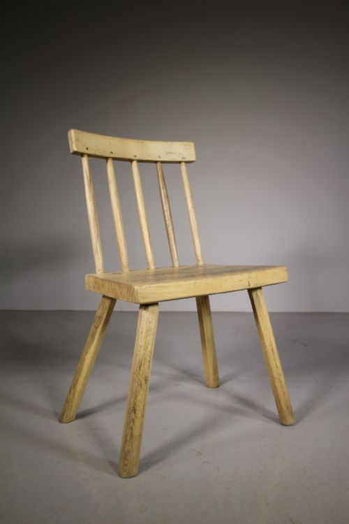 Early 19th Century Primitive Antique Famine Chair