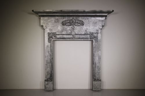 Large Liberty London 19th Century Antique Cast Iron Fire Surround