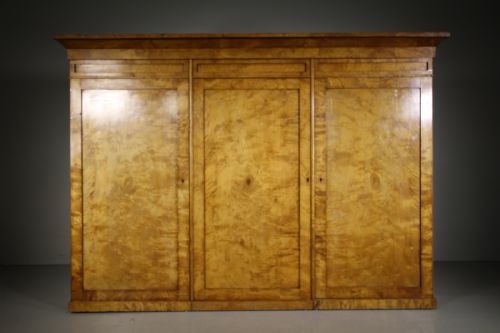 Handsome William IV Antique Birch Wood Press Cupboard